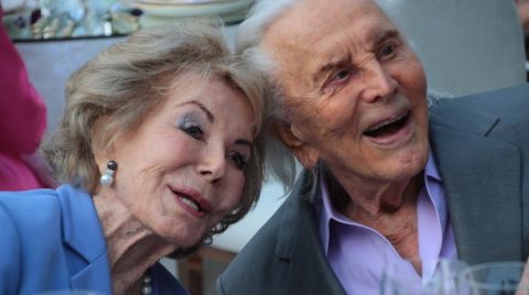 Anne Douglas and Kirk Douglas caught on the camera.